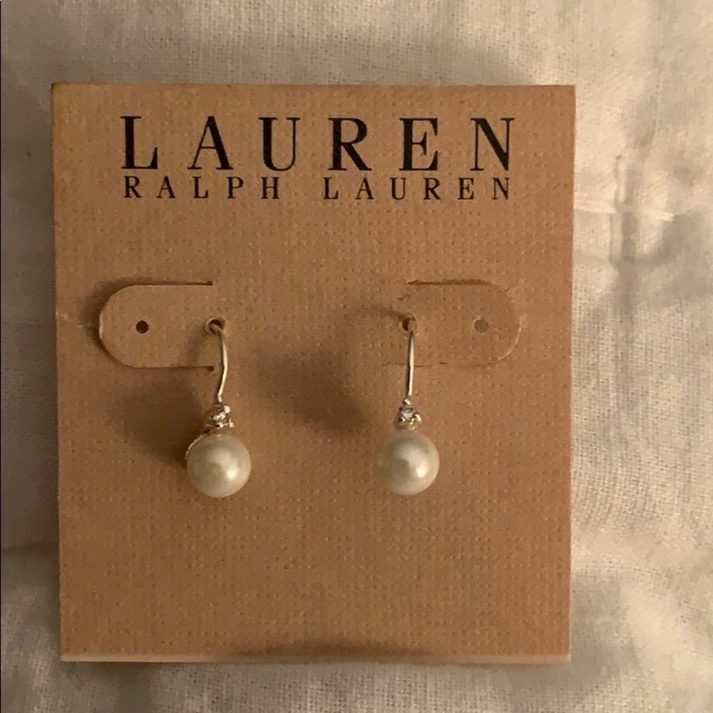 Ralph Lauren faux pearl earrings